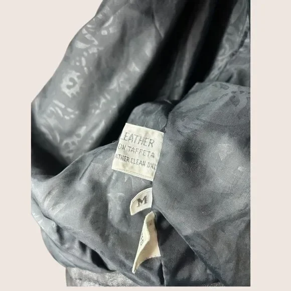 🖤 VTG 1980s WINLOCK GENUINE LEATHER JACKET COAT LEOPARD ANIMAL CONTRAST MEDIUM - Picture 13 of 14